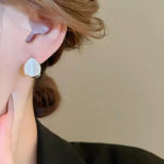 Double-Sided Teardrop Hoop Earrings