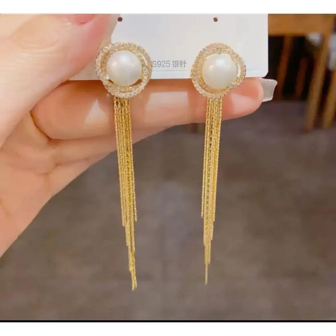 Dual-Wear Pearl Tassel Drop Earrings