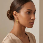 Durian Fruit Crystal Hoop Earrings