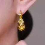 Durian Fruit Crystal Hoop Earrings