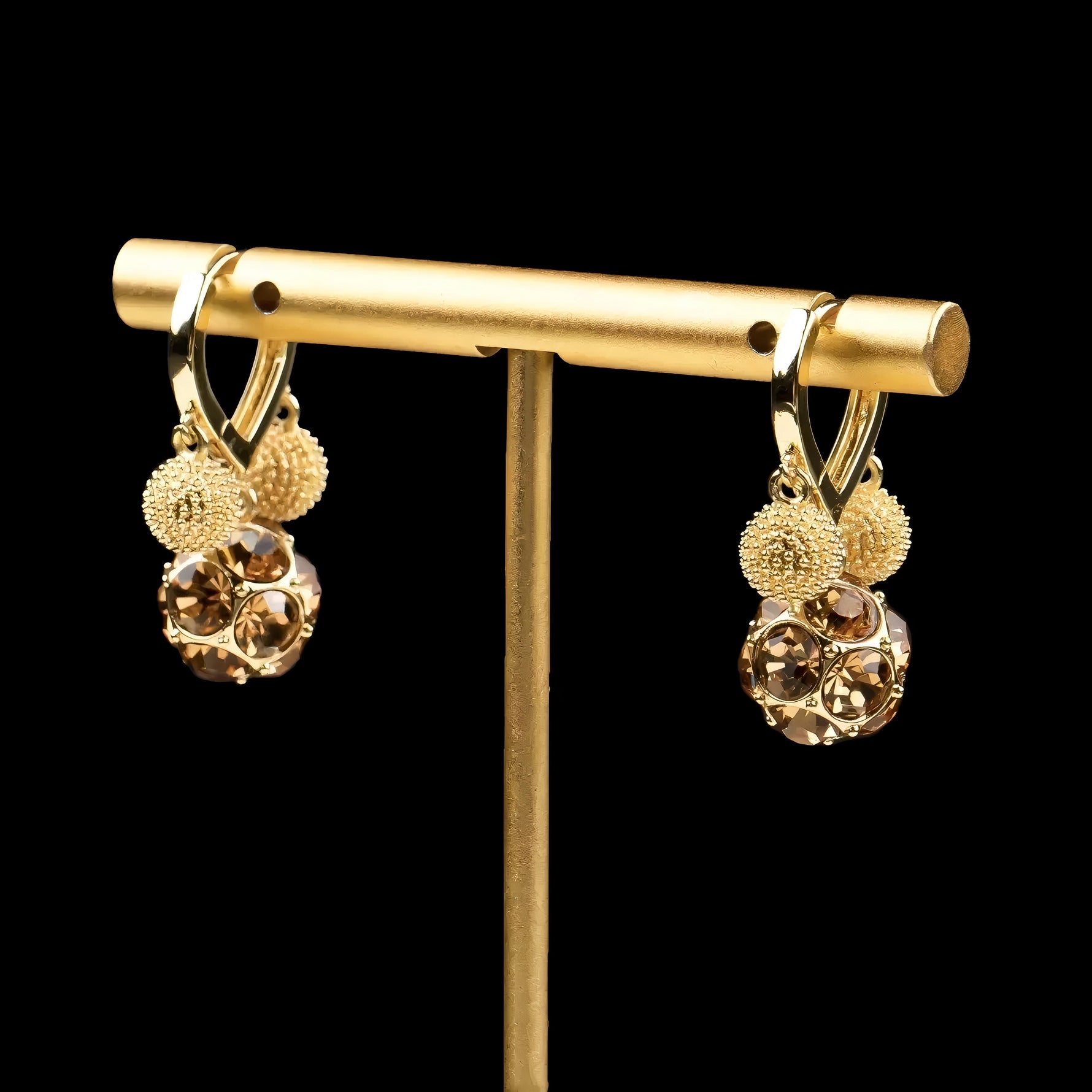 Durian Fruit Crystal Hoop Earrings