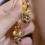 Durian Fruit Crystal Hoop Earrings
