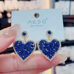 East Gate Heart Crystal Stud Earrings