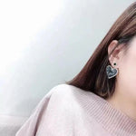 East Gate Heart Crystal Stud Earrings