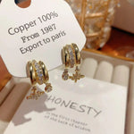 Eight-Point Star Crystal Stud Earrings