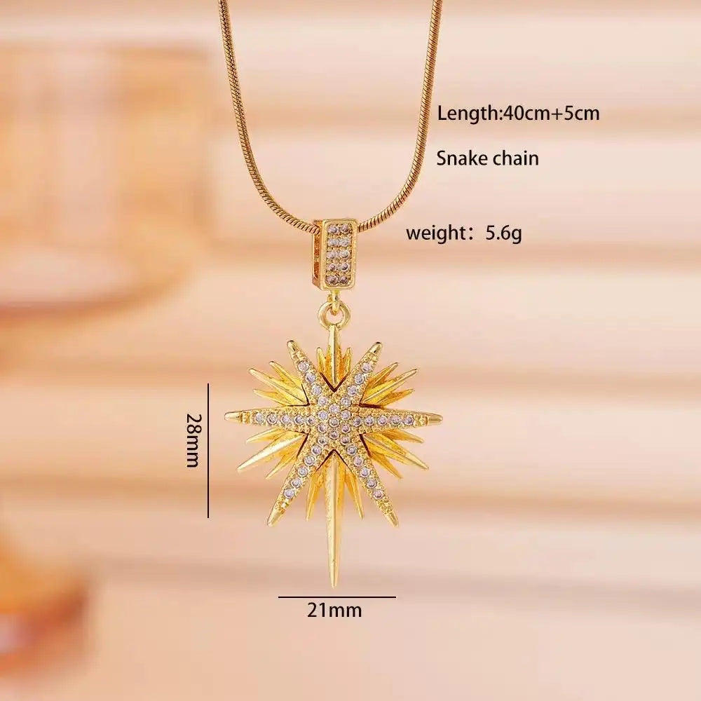 Eight-Point Star Pendant Necklace