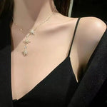 Eight-Pointed Star Tassel Necklace