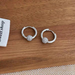Electroplated French Crystal Bead Stud Earrings