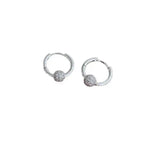 Electroplated French Crystal Bead Stud Earrings