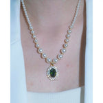 Emerald Pearl Designer Neck Chain Necklace
