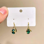 Emerald Vintage Sapphire Earrings