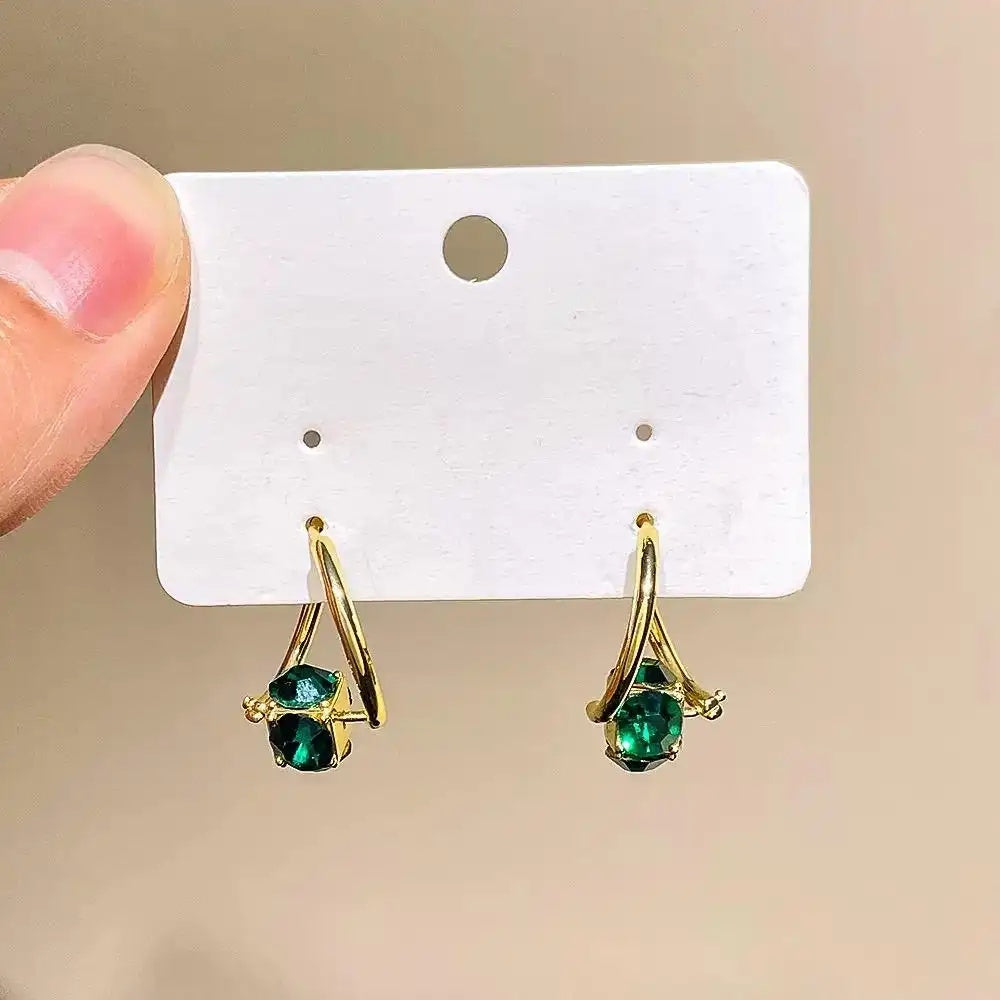 Emerald Vintage Sapphire Earrings