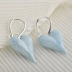 Enamel Heart Hoop Earrings