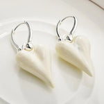 Enamel Heart Hoop Earrings