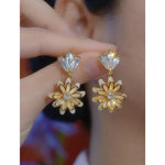 Enamel Oil- Daisy Drop Earrings