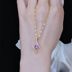 Eternal Love Purple Pendant Necklace