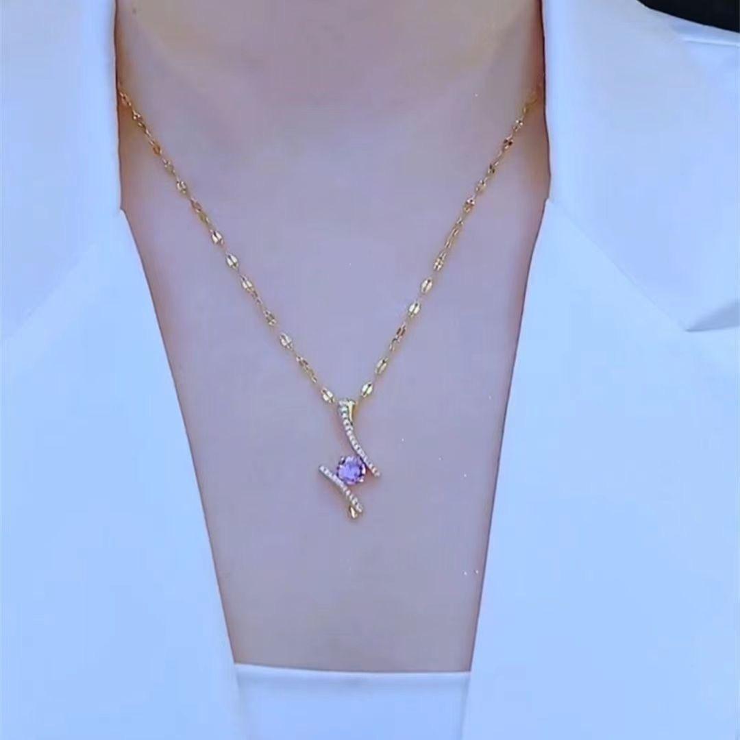 Eternal Love Purple Pendant Necklace