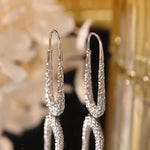 Euro-American Irregular Gold- Diamond Earrings