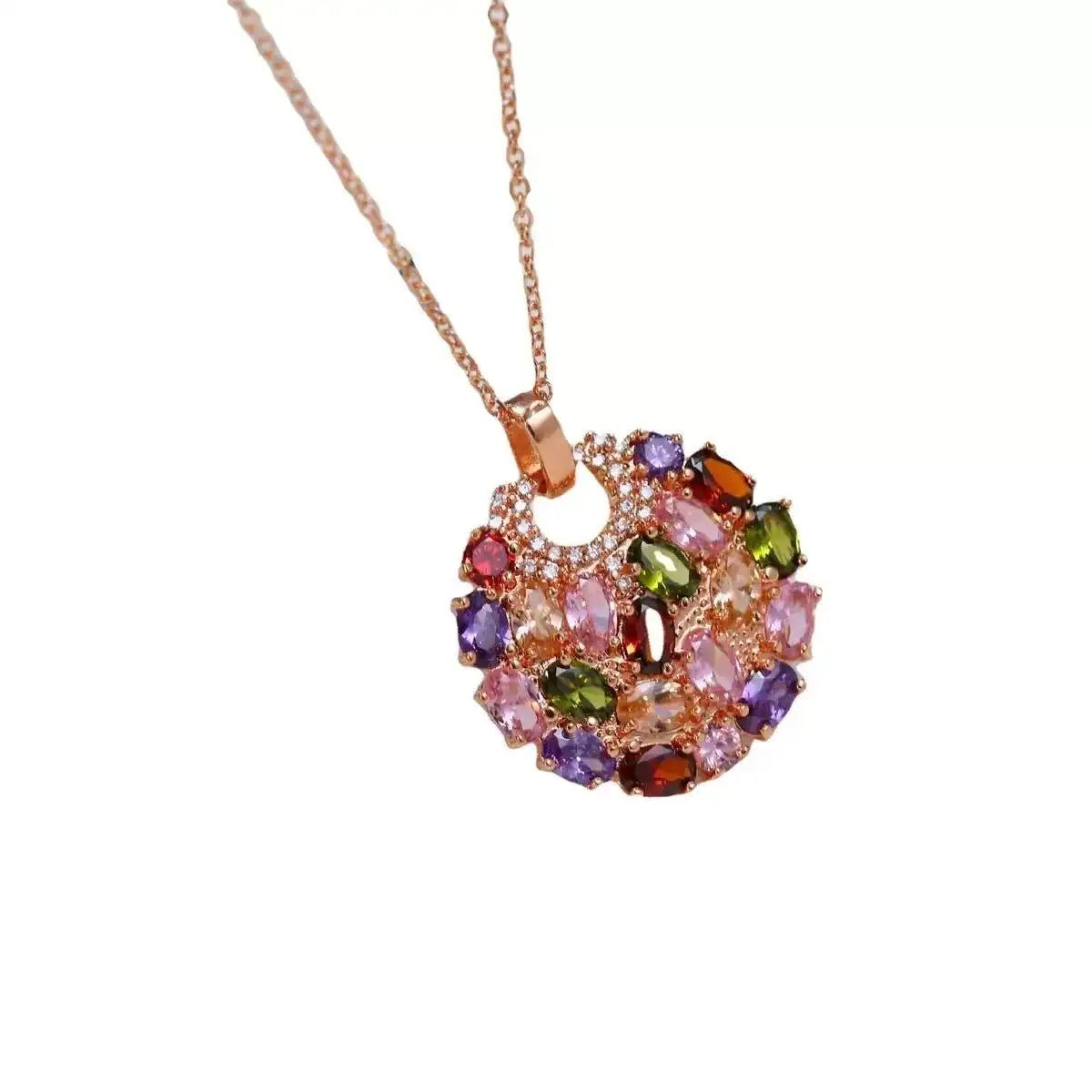 European Colorful Crystal Necklace