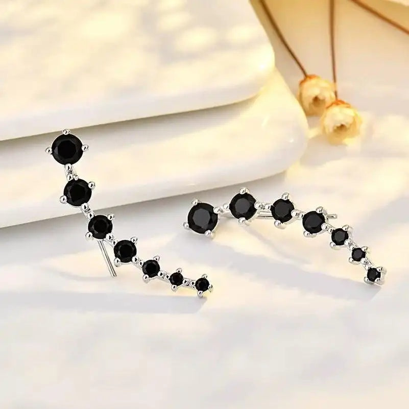 European Crystal Ear Line Earrings