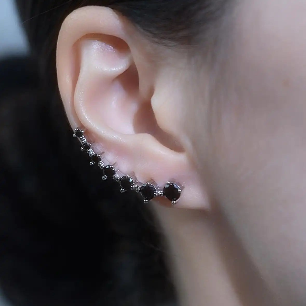 European Crystal Ear Line Earrings