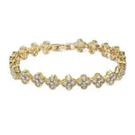 European Crystal Flower Bracelet