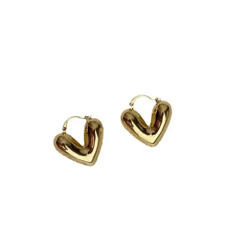 European Material Fine Polish Hollow Hoop Earrings