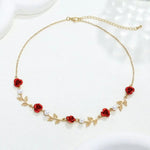 European Retro French Rose Flower Jewelry Set