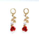 European Retro French Rose Flower Jewelry Set