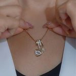 Evil Eye Heart Pendant Necklace