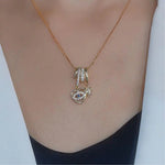 Evil Eye Heart Pendant Necklace