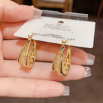 Exaggerated Coffee Teardrop Drop Earrings