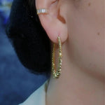 Exaggerated Crystal Hoop Earrings