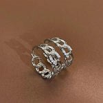 Exaggerated Twist Circle Earrings