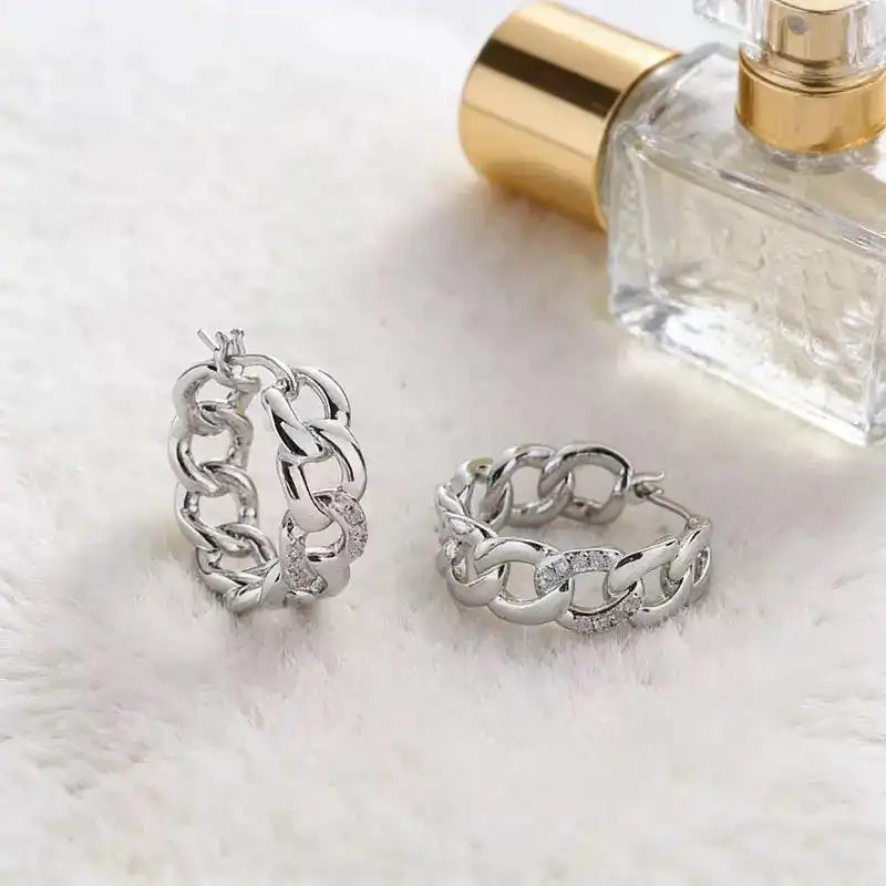 Exaggerated Twist Circle Earrings