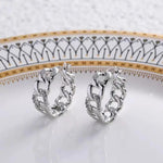 Exaggerated Twist Circle Earrings