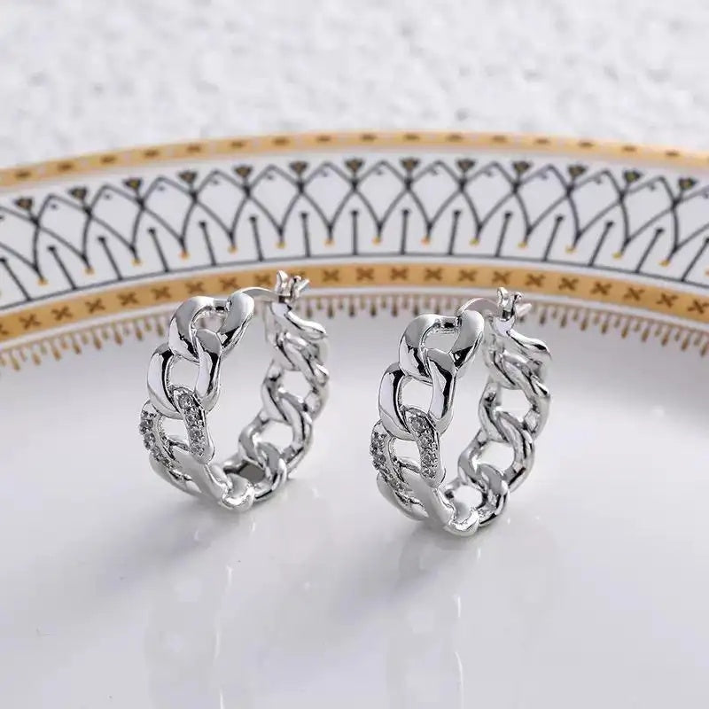 Exaggerated Twist Circle Earrings
