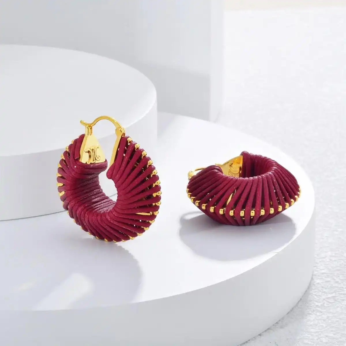 Fall Winter Mellard Hoop Earrings