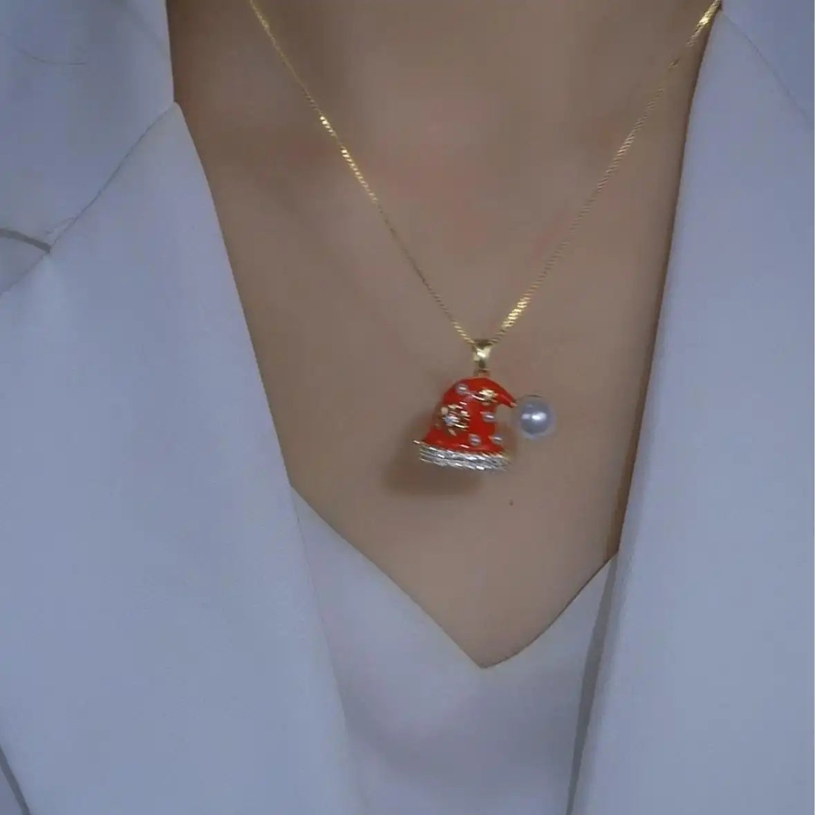 Festive Hat Beaded Necklace