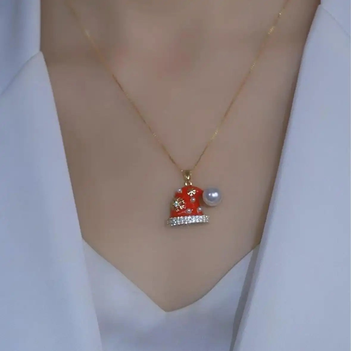 Festive Hat Beaded Necklace