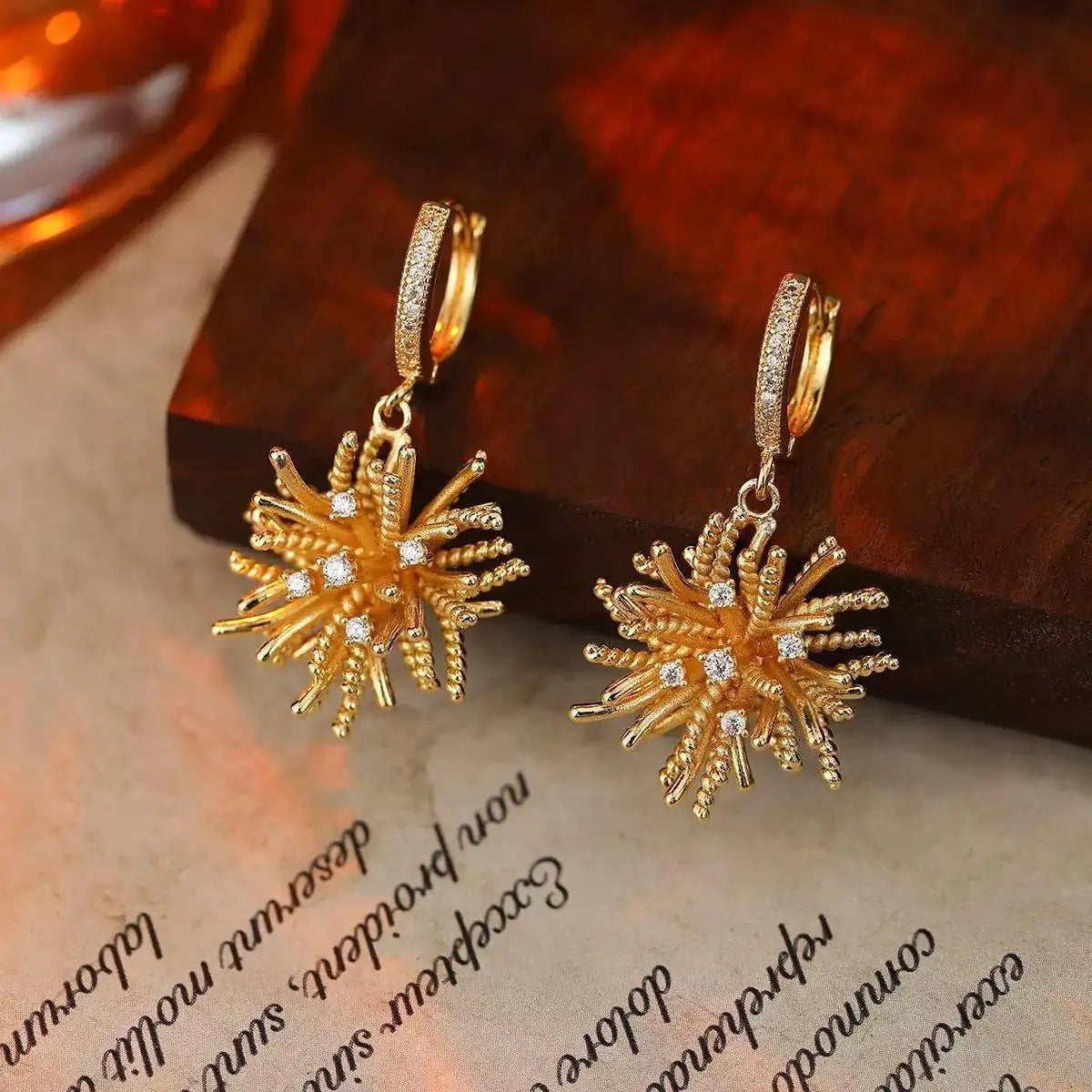 Firework Irregular Crystal Stud Earrings