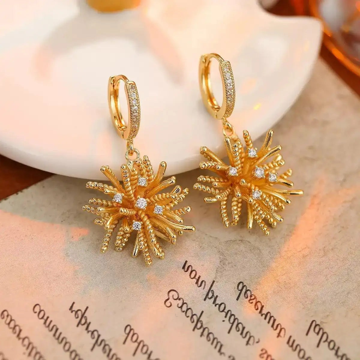 Firework Irregular Crystal Stud Earrings
