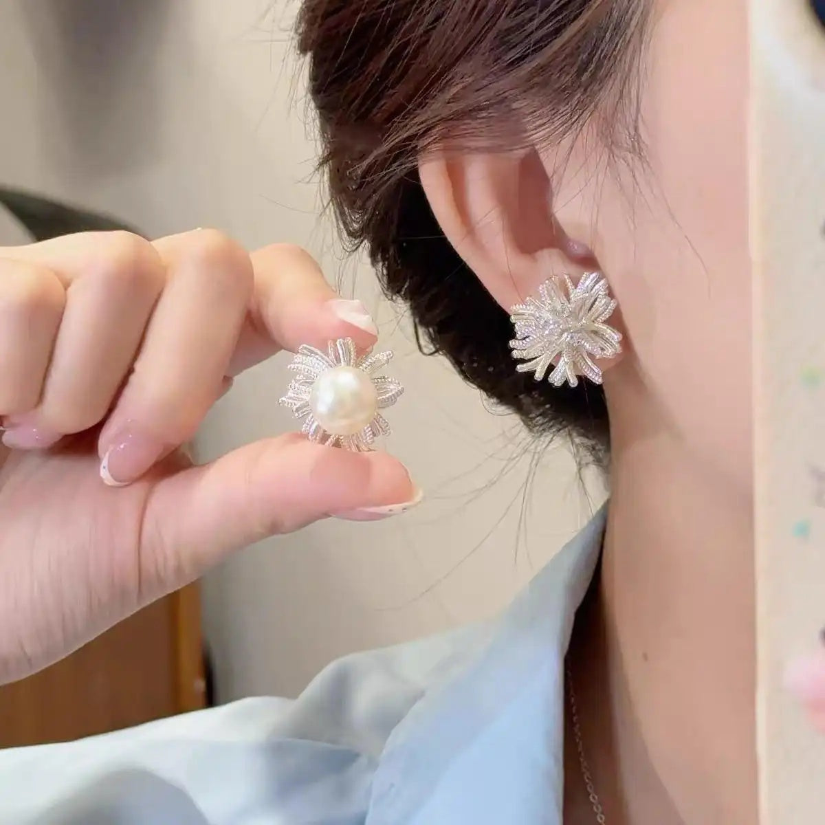 Firework Pearl Stud Earrings