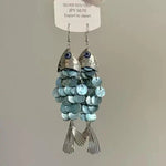 Fish Scale Disc Small Fish Earrings