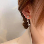 Five-Point Star Tassel Drop Earrings
