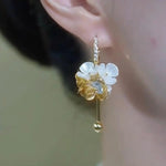 Floral Ball Drop Earrings