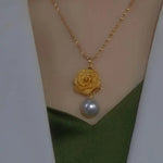 Floral Tassel Necklace