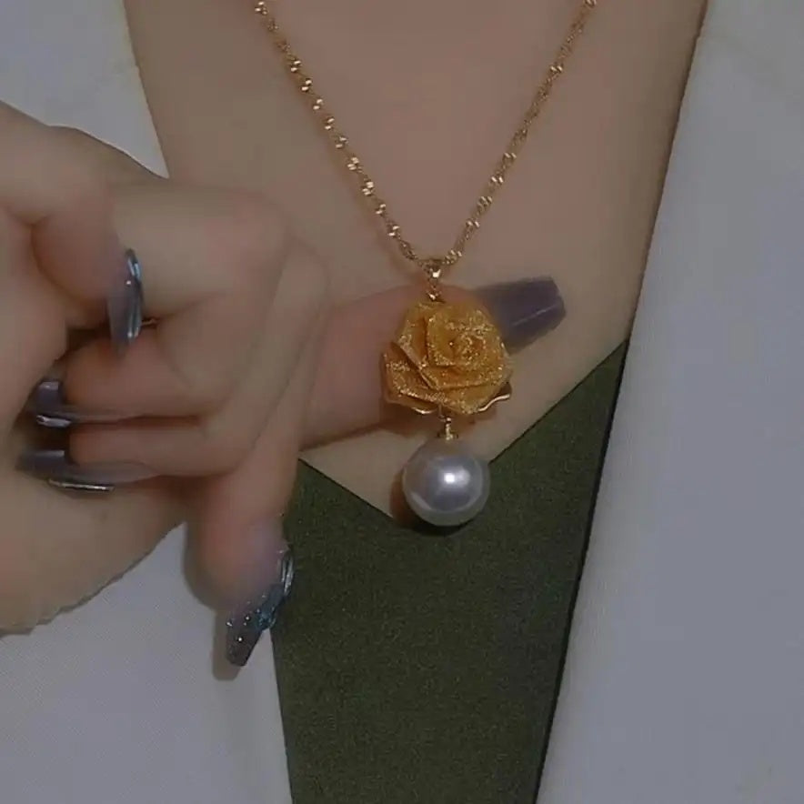 Floral Tassel Necklace