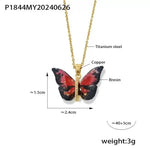 Forest Iridescent Butterfly Gorgeous Collar Necklace
