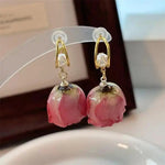 Forest Rose Princess Dress Everlasting Drop Earrings